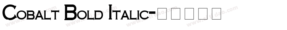 Cobalt Bold Italic字体转换